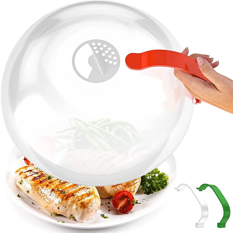 

Кришка для мікрохвильової печі від бризок 4PC, харчова кришка для мікрохвильової печі з паровими отворами зберігає мікрохвильову піч чистою 1pc помаранчевий