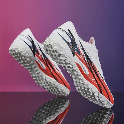 Unisex Large Size 47 Leather Football Shoes for Kids & Adults - TF Long Spike Cleats for Training