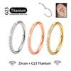 G23 Titan Ohrringe Creolen Rund Tragus Knorpel Helix Daith Lippen Scharnier Clicker Segment Ohr Nasenring Körperschmuck