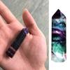 Natural Flourite Quartz Crystal Wand Colorful jewel Pure Point Healing