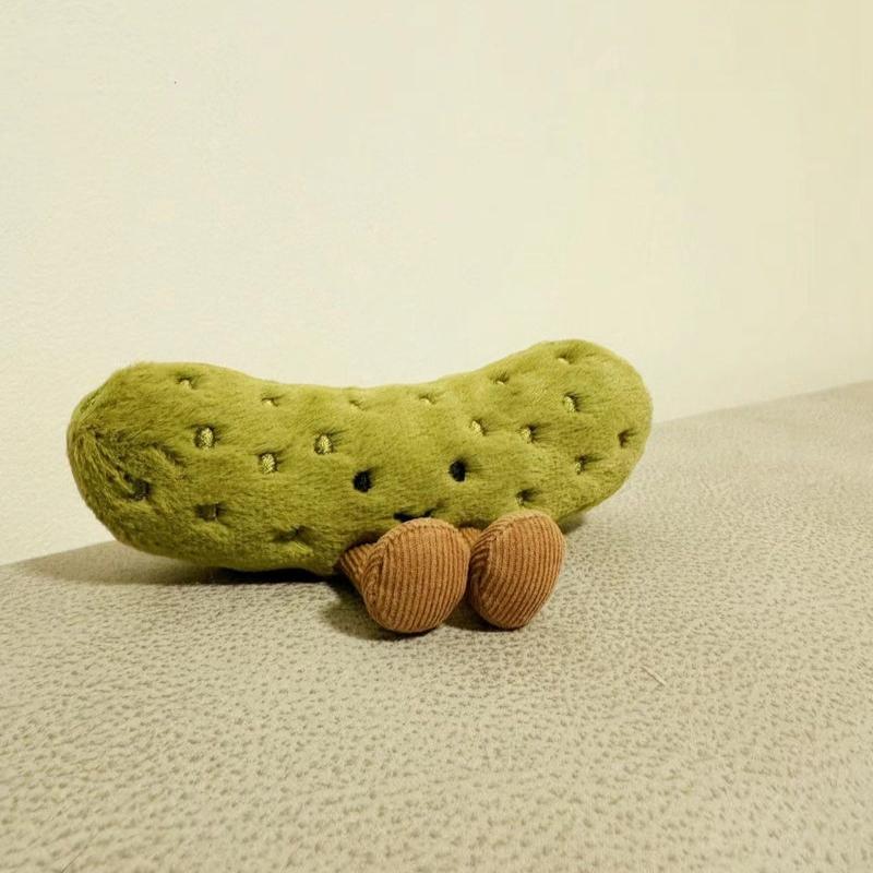 Cute Pickle Fun Stuffed Pickle Plush Toys Comfort Soothing Doll Exquisite Ornament Pillow Home Decorations Kawaii Girl Gift