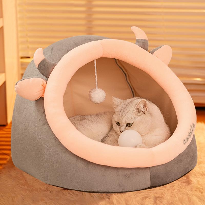 

All-Season Removable & Washable Cat and Dog Nest - Cute and Cozy for Autumn and Winter S