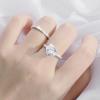 Smyoue 18k Plated 0.6-4.2CT All Moissanite Rings for Women Sparkly Luxury Wedding Diamond Band 100% 925 Silver Jewelry
