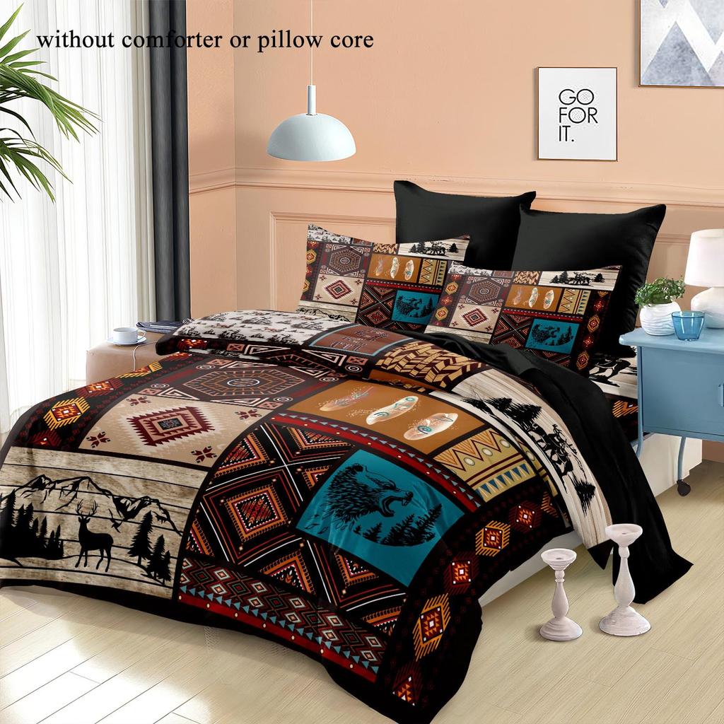 Animal Splicing 3D Digital Printing Three-Piece Set To Map Custom Bedding Quilt Cover