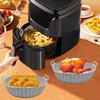 Lifuncren New Tempura Paper Airfryer Liner Pack of 2 Reusable Air Fryer Paper Inner Diameter 17cm with Handle Air Fryer Silicone Pot Heat Resistant