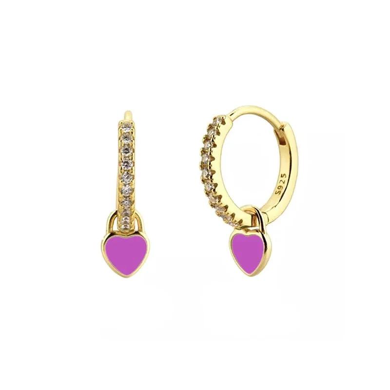 CRMYA Copper Gold Plated Earring Set For Women Color CZ Zircon Piercing Clip Hoop Dangle Earrings For Women Jewelry Wholesale