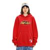 Anta Good Things Happen Letter Knit Hooded Loose Pullover Sweatshirt Unisex Sweatshirt Deep-Red 952418721-2