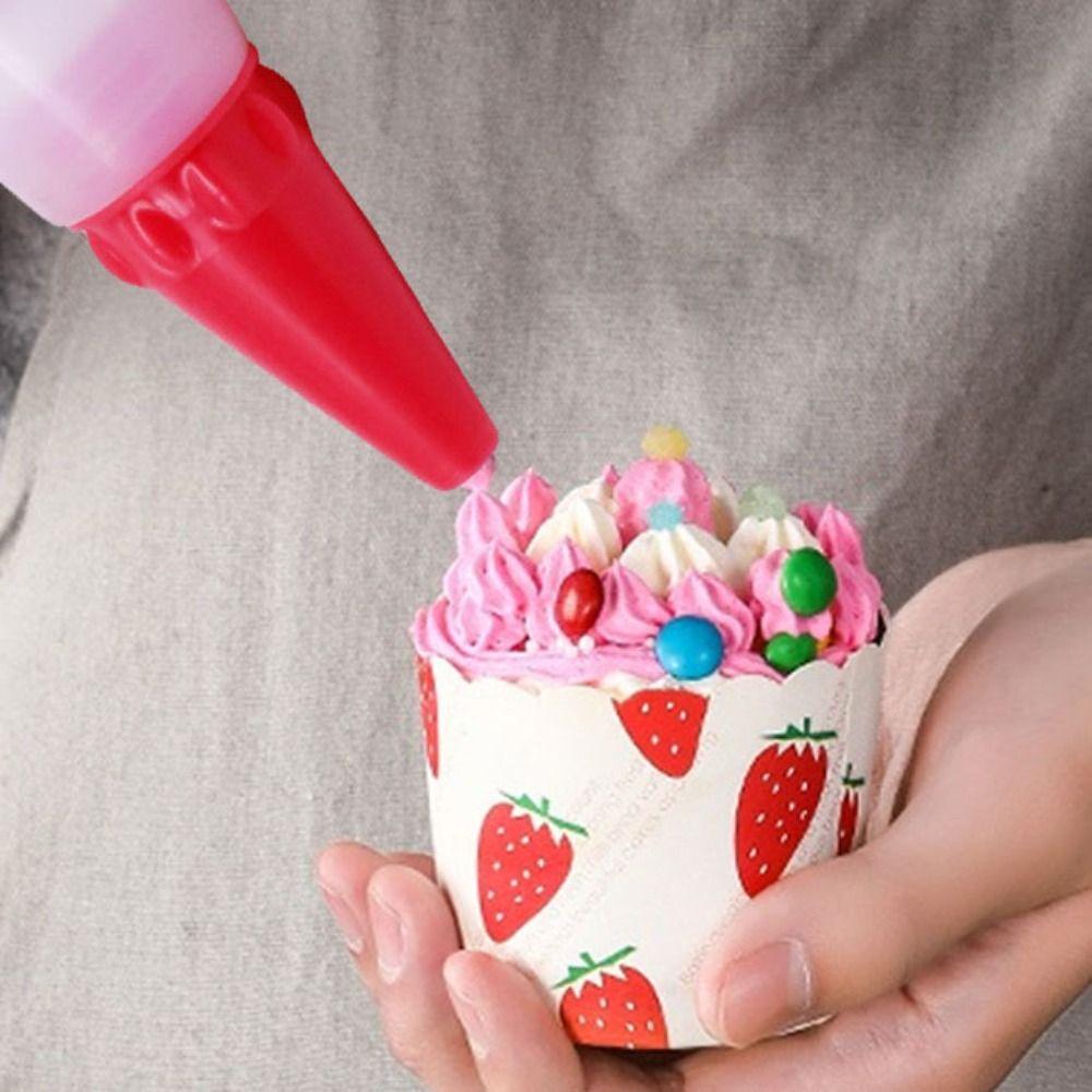 3 Nozzles Food Writing Pen Silicone Cake Decorative Pen Multifunctional Cream Cake Writing Pen Jam