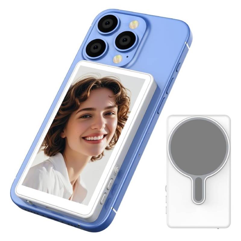 

Magnetic Cell Phone Vlog Self Timer Monitor Screen Using Rear Camera Monitor For Live Streaming Creating Content Self-Timer