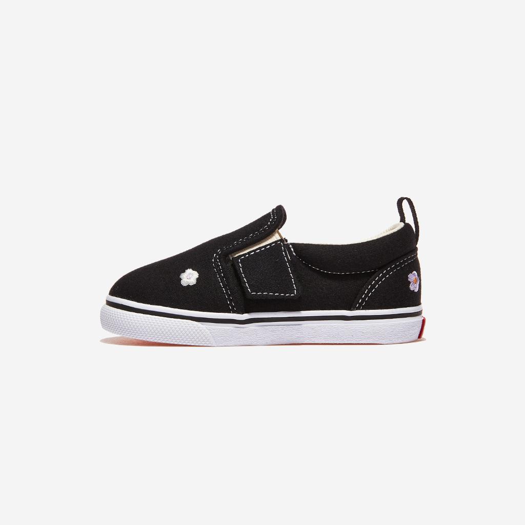 Vans Toddler Slip-On Shoes - Black [V98TDL EB.FLW-BLK/WHT/FLW]