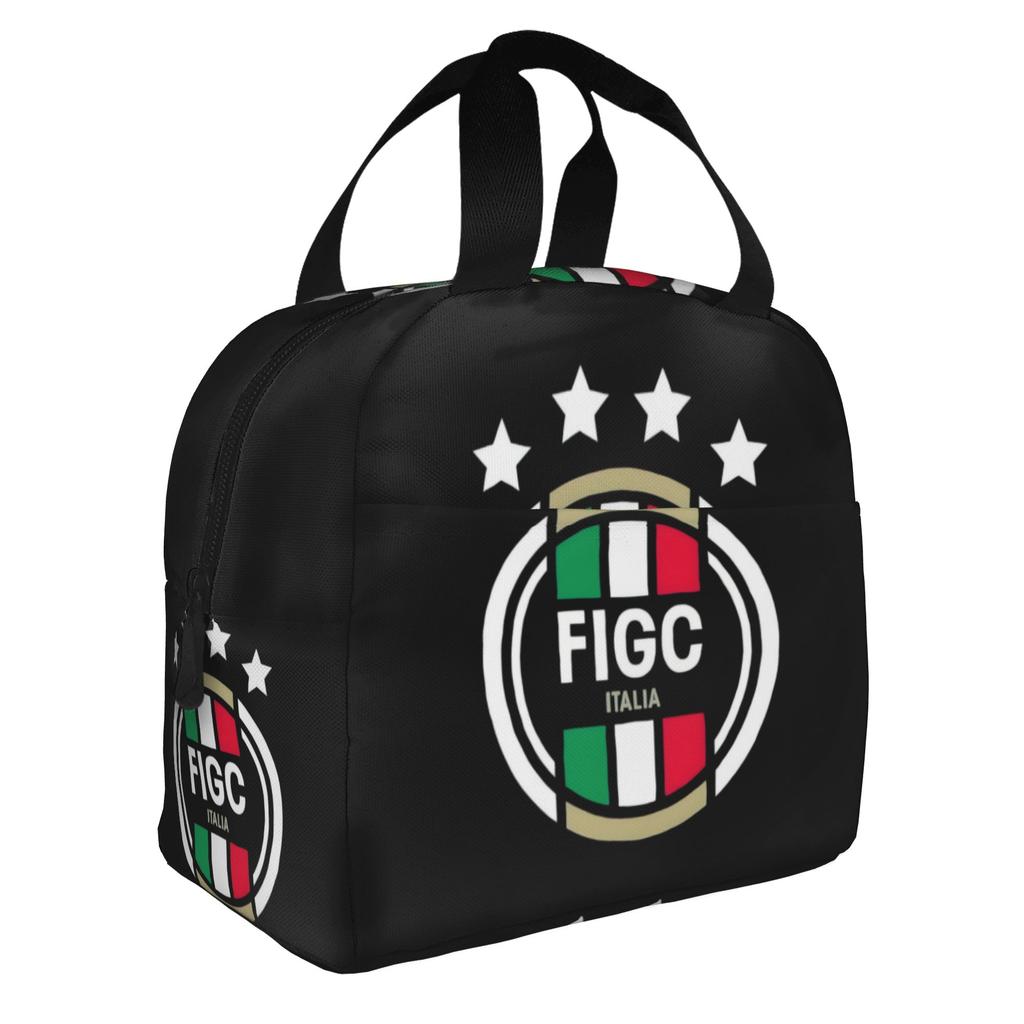 Soccer Italia Figc Insulated Lunch Bag for Camping Travel Italyan Football Lover Waterproof Thermal Cooler Bento Box Women Men