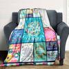 Friendship Quotes And Floral Designs Throw Personalized Blanket Customize Your Name Comfortable Perfect For Sofa Couch Office Bed Picnics Four Seasons