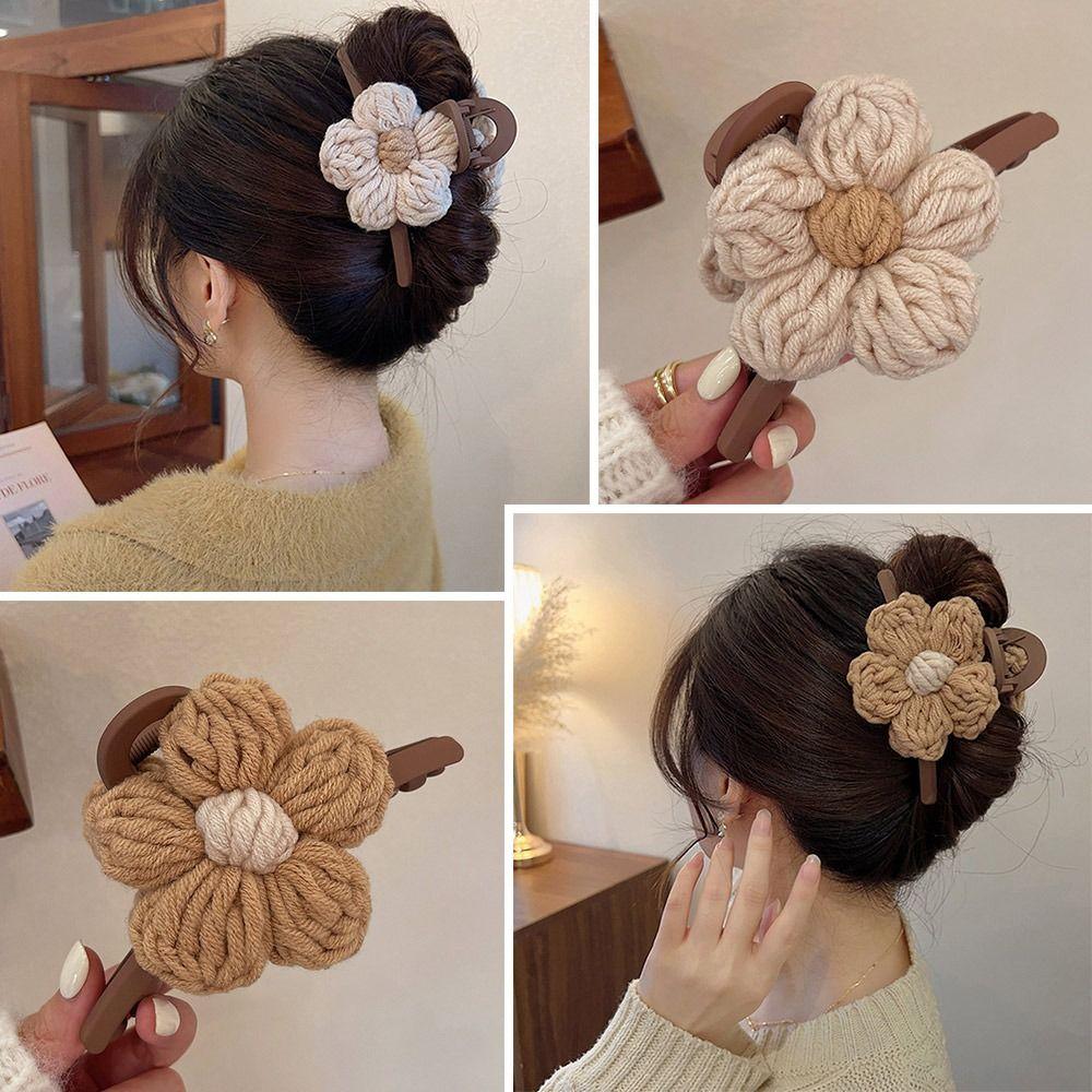 

Элегантный цветок Сильная фиксация Шпильки Акула Зажим Аксессуары для волос Заколки для волос Когти для волос