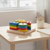 Educational ShapeMatching Toy Handson Wooden Matching Board Insertable Peg Block Rainbow Square