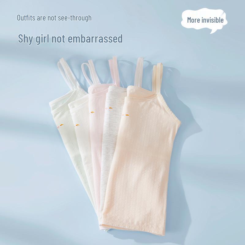 Breathable Comfort Camisole Vest for Elementary Girls (7-12) – Anti-Protrusion Thin Style