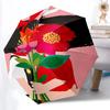1pc Flowers Love Automatic Open/Close Umbrella, Portable Folding Umbrella for Travel, Themed Events033