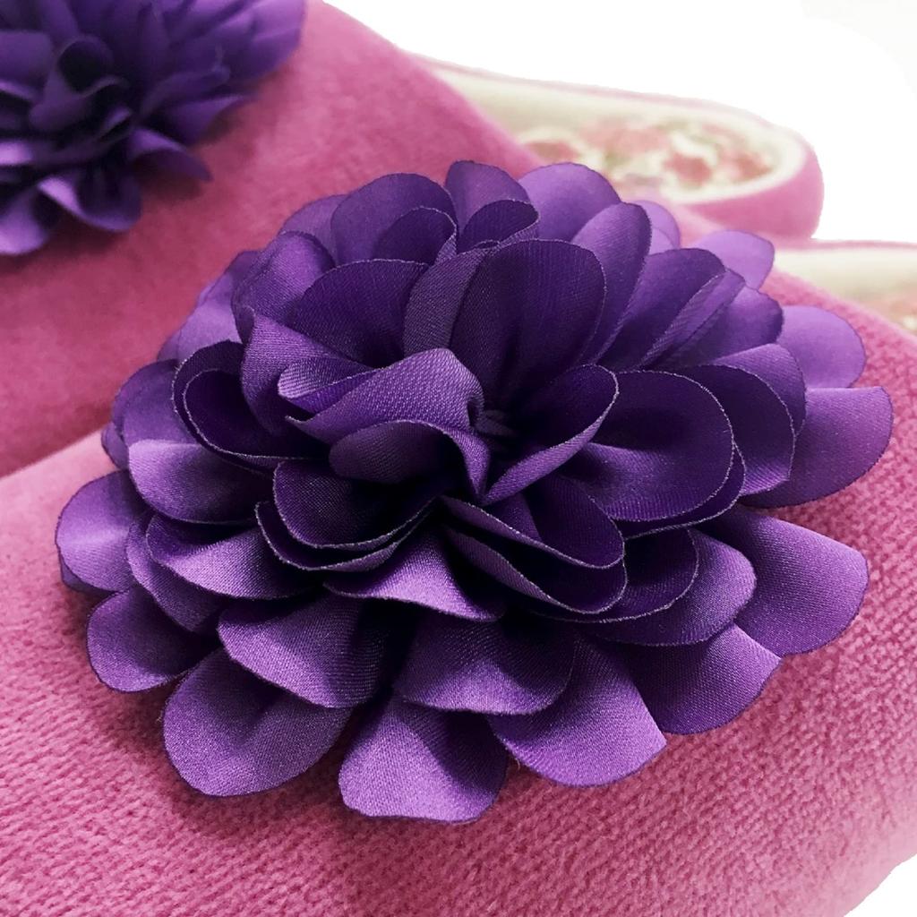 Senko Charlotte Mousse à Mémoire Florale Taille 63195 S.D.S. Pantoufles, Rose, Semelle, 24cm,