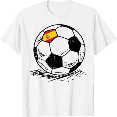 Spain Flag Espana Spanish Soccer Football Fan Men Women Kids T-Shirt