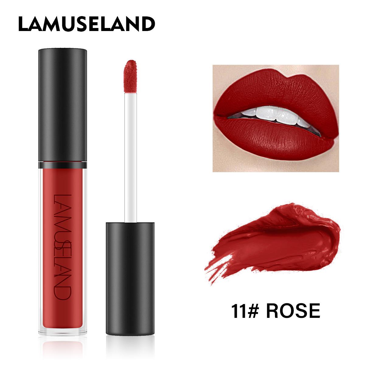 

LAMUSELAND 12 цветов водостойкий стойкий блеск для губ матовая жидкая помада 4 г
