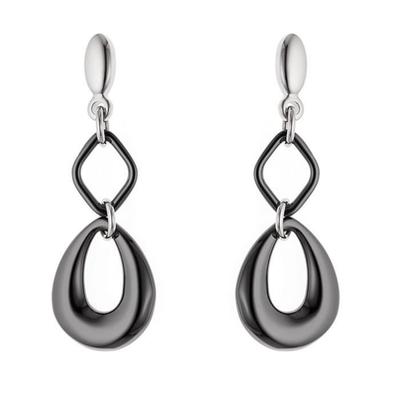 Earrings - Black - Short Pendants - Ceramic - 4.5 Cm - 7 G