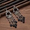 Bohemian Cross-Border Handmade Water Drop Rice Bead Tassel Earrings for Travel Photography