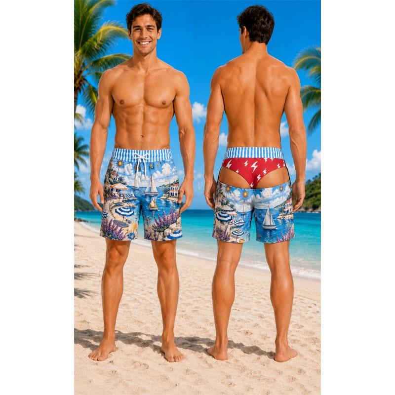 Pantalon de plage motif fesses factices amusant Décontracté 2026 Été Nouveau Homme Impression 3D Short de plage de vacances Cadeau de voyage pour hommes Shorts