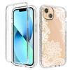 Pattern Printing Luxury Trendy Phone Cases for iPhone 14 Flower case Clear