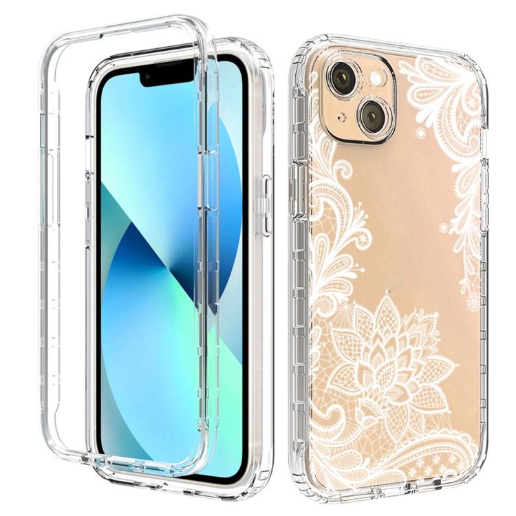 Pattern Printing Luxury Trendy Phone Cases for iPhone 14 Flower case Clear