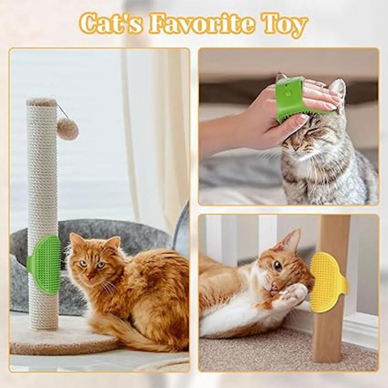 Dog Bath Massage Brush, Dog Grooming Brush,Rubber Grooming Brush with Adjustable Handle for Dogs and Cats, Long & Short Hair