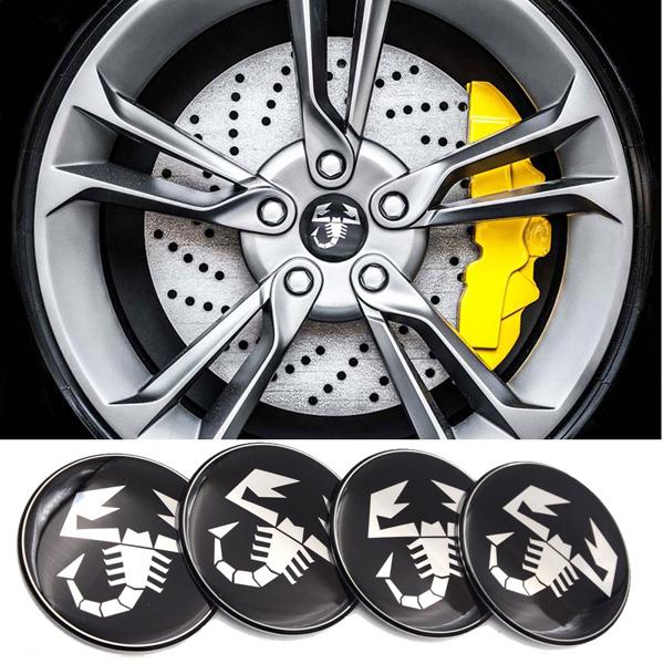 

4шт 56 мм наклейки Скорпион Колесо Центр Hubcap Abarth Наклейка Эмблема Значок Наклейка АвтомобильНая шина Крышка крышки для Fiat