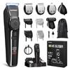 SUPRENT Men's Beard Trimmer All-in-One Grooming Kit 40 Dial Settings Waterproof Adjustable USB-C Rechargeable 3.5H Runtime Black