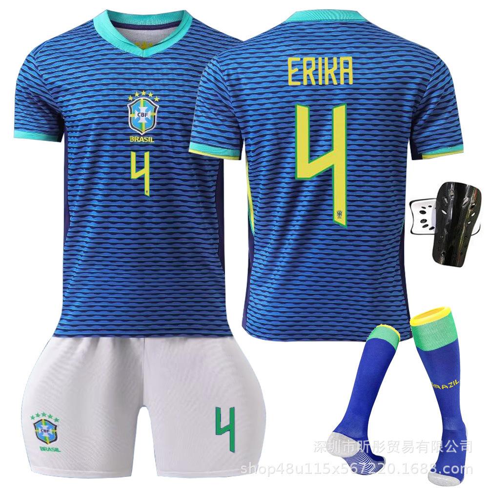 2024 Brazil Away Jersey Neymar Vinicius Adult Children Student Training Suit Men's and Women's Jerseys