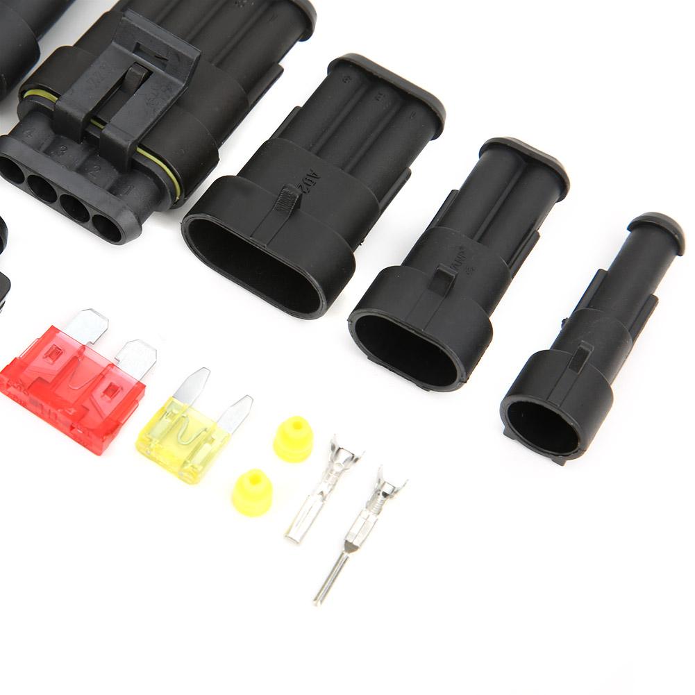240PCS 123456 Pin Car Waterproof Electrical Wire Connector Set with Terminal and Fuse