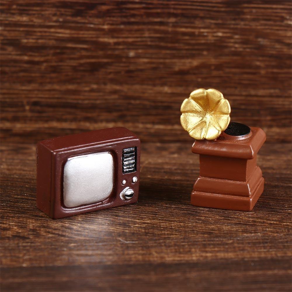 Home Decoration Retro Nostalgic Figurine Mini Doll Houses Figure Camera Miniatures Model Miniature Resin