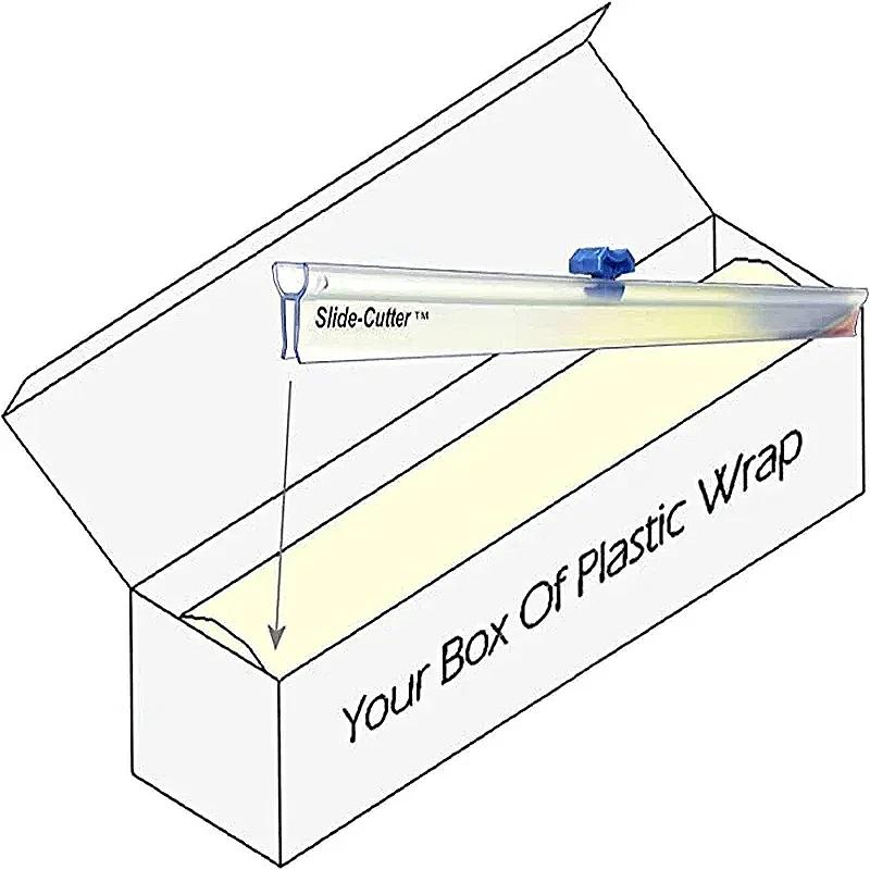 1pc Adhesive Plastic Wrap Dispensers Foil Film Cutter Replacements Food Cling Film Cutter Stretch Plastic Film Cutting Strip