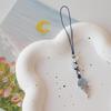 Ocean Jellyfish Beaded Phone Charm Handmade Blue Flower Crystal Pendant Aesthetic Bag Camera Keychain