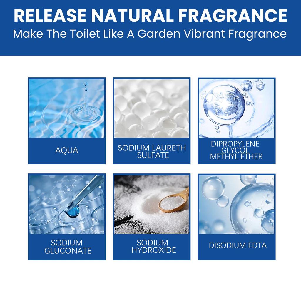 Jakehoe Toilet Flower Cleaner Toilet Deodorizer Clean Odor Urine Stain and Scale Remover for Toilets