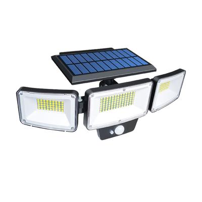 Solar High Bright LED Sensor Wall Light Outdoor Garden Triple-head Wall Light Polycrystalline Solar