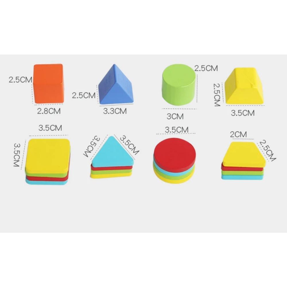 Montessori Color Shape Sorting Box Wooden Toys Color Shape Cognition Preschool Early Learning Educational Toys Gifts for Kids