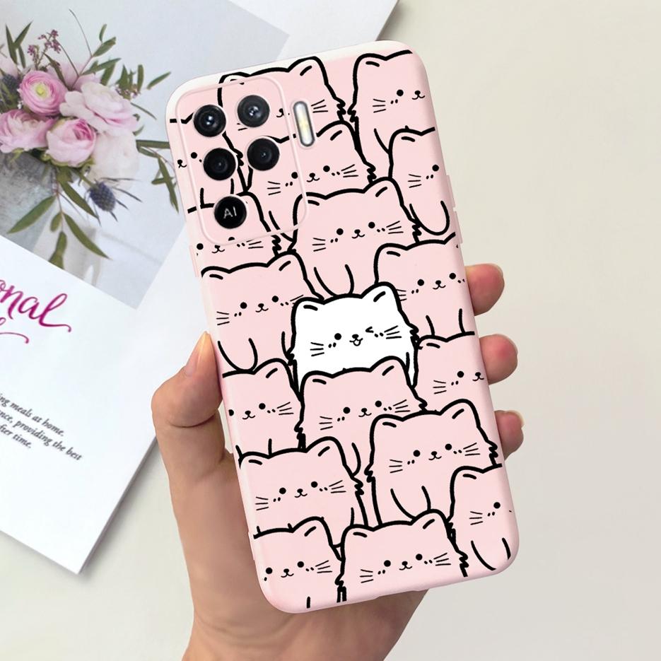 For Oppo Reno5 Lite Case Reno 5F 5Z Cute Cartoon Soft Silicone Phone Case For Oppo Reno 5 Pro Reno5 Lite 5F 5Z Back Cover Bumper