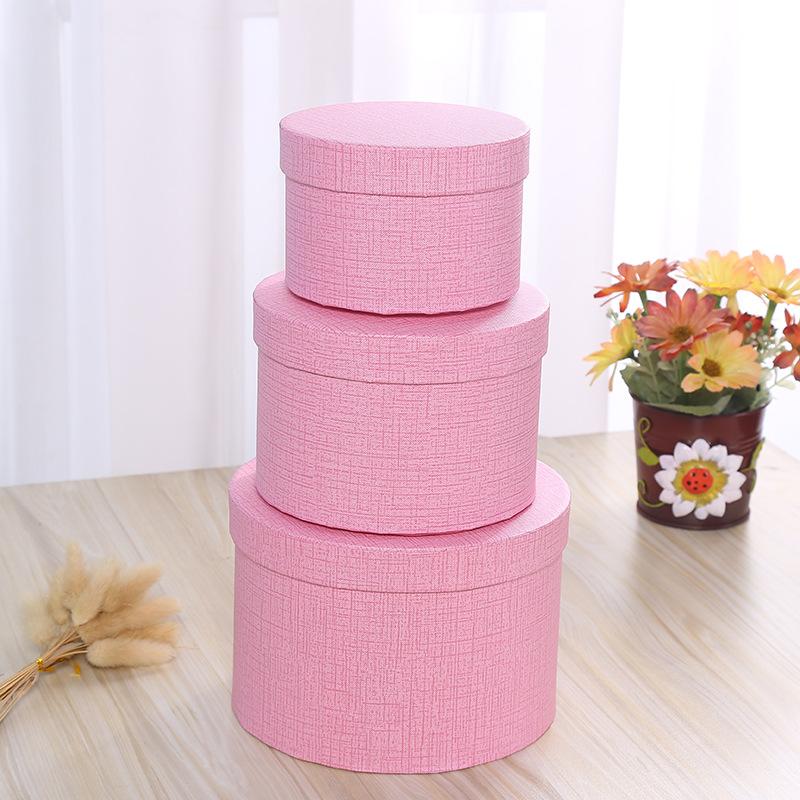 1PC Valentinstag Geschenk Blume Verpackung Box Runde Blume Box Candy Box Marmor Druck