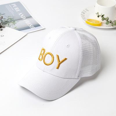 Summer autumn Kid Boy Cartoon Letter Embroidered Baseabll Caps Children Girls Outdoor Leisure Mesh Sport hats