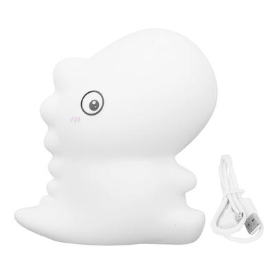 Dinosaur Shape Silicone Tap Night Light Rechargeable 7 Color LED Sleeping Night Light