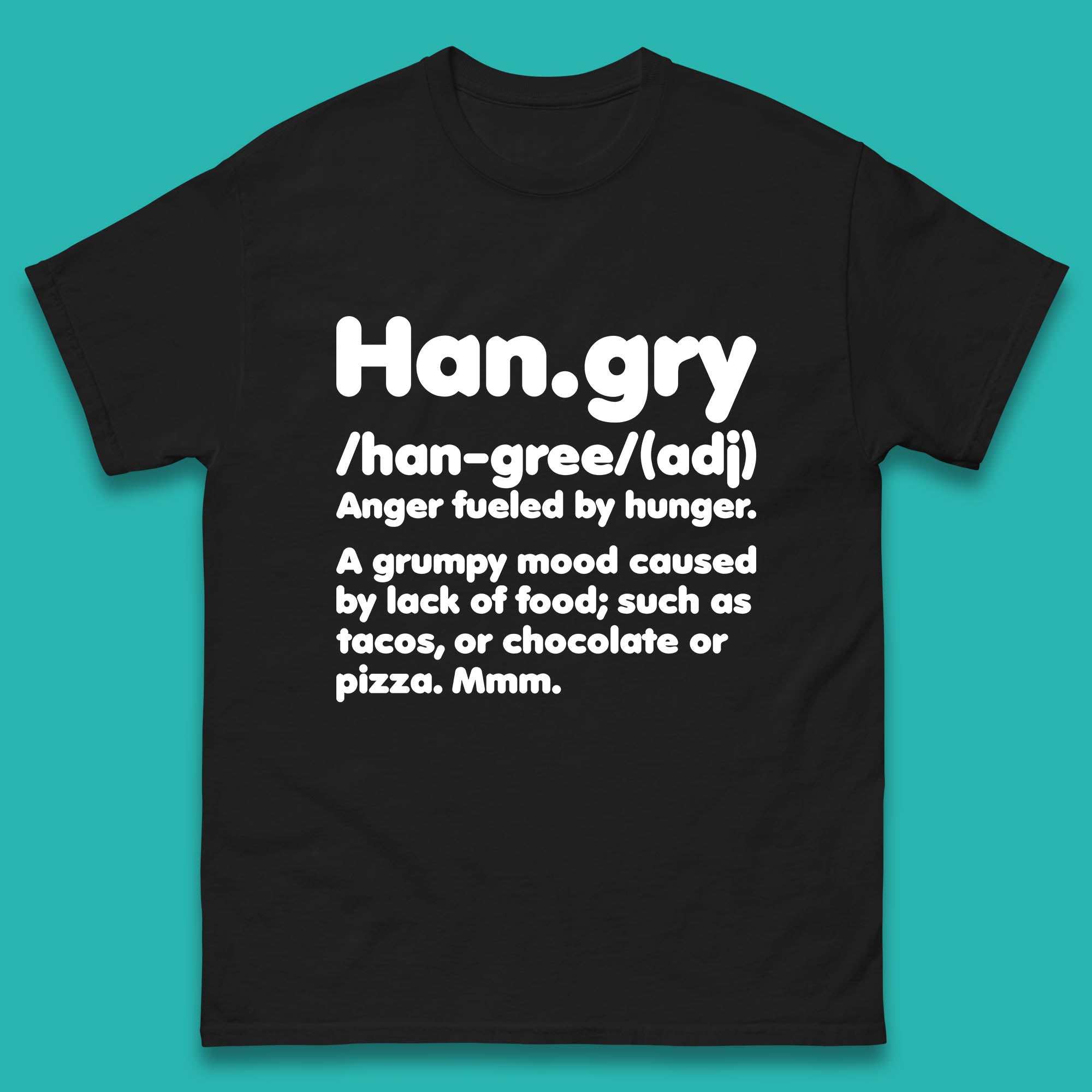 Hangry Definition Anger Fuled By Hunger Funny Kitchen Quote Mens Tee Top S