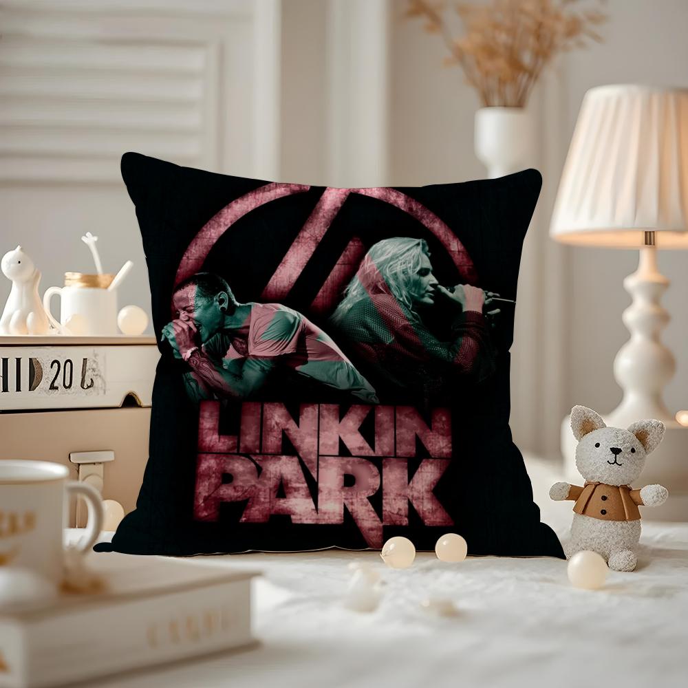 

Cushion Cover Anti-dustmite Pillowcase Invisible Zipper Silky Short Plush Sofa Cushion Cover L-Linkin P-Park Nap Time 12x12Inch