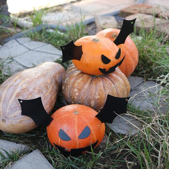 Halloween Bats Decoration DIY Pumpkin Inserts Easy Installation Reusable Metal Bats Creative Horror Decorations