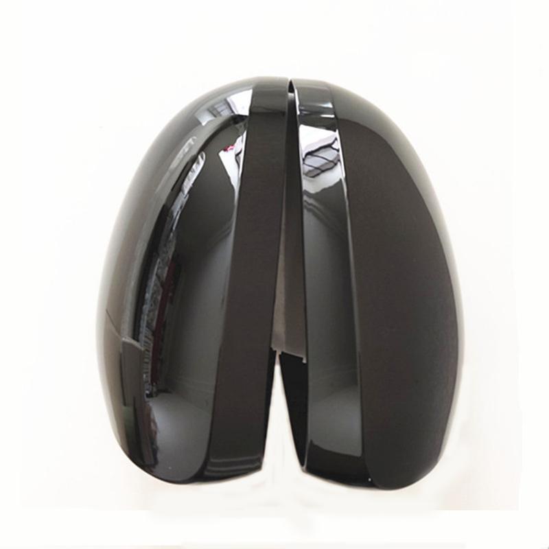 1 Pair ABS Black & White Side Door Rearview Mirrors Cover Trims  For VW Tiguan Sharan Skoda Yeti Rear View Mirror Cap Auto Parts