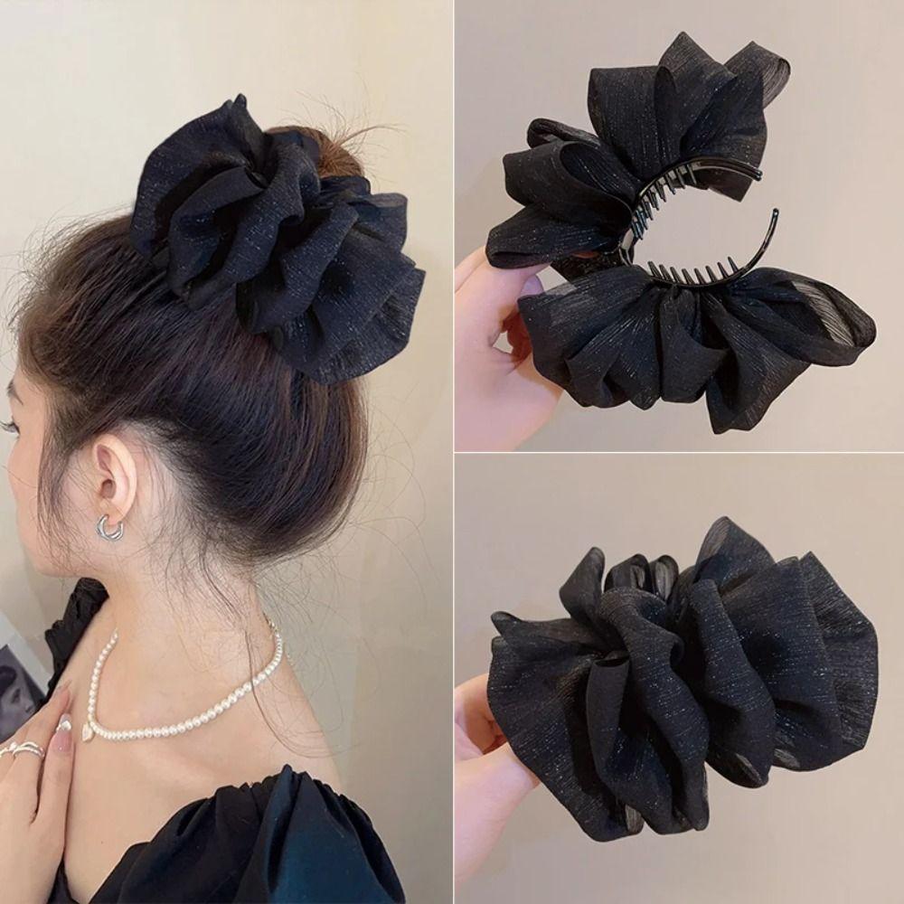 Elegante Haarspangen Luxus Pferdeschwanzhalter Trendige Duttfrisur Haarspange Frauen Mädchen Haarschmuck