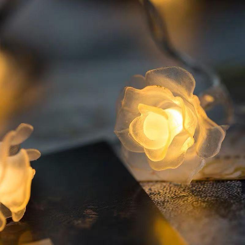 

Світлодіодні гірлянди з троянд: Декоративні квіткові вогні для весіль та кімнат 1.5m 10 lights, 2 AA batteries