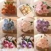 Rose Wall Decor Artificial Flowers For Wedding Home Photography With Silk Material